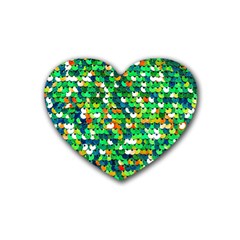 Funky Sequins Heart Coaster (4 Pack)  by essentialimage