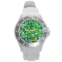 Funky Sequins Round Plastic Sport Watch (l)