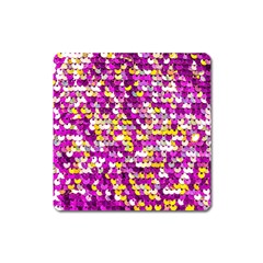 Funky Sequins Square Magnet by essentialimage