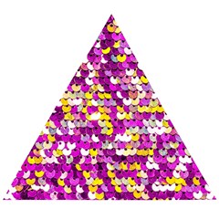 Funky Sequins Wooden Puzzle Triangle by essentialimage