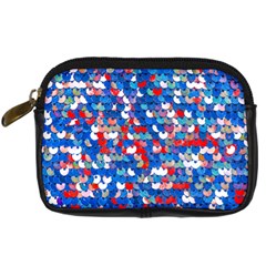 Funky Sequins Digital Camera Leather Case by essentialimage