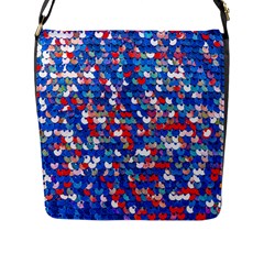 Funky Sequins Flap Closure Messenger Bag (l) by essentialimage