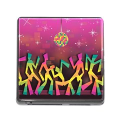 Dancing Colorful Disco Memory Card Reader (square 5 Slot)