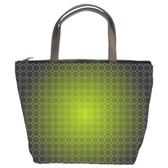 Hexagon Background Plaid Bucket Bag by Mariart