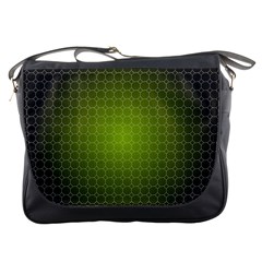Hexagon Background Plaid Messenger Bag