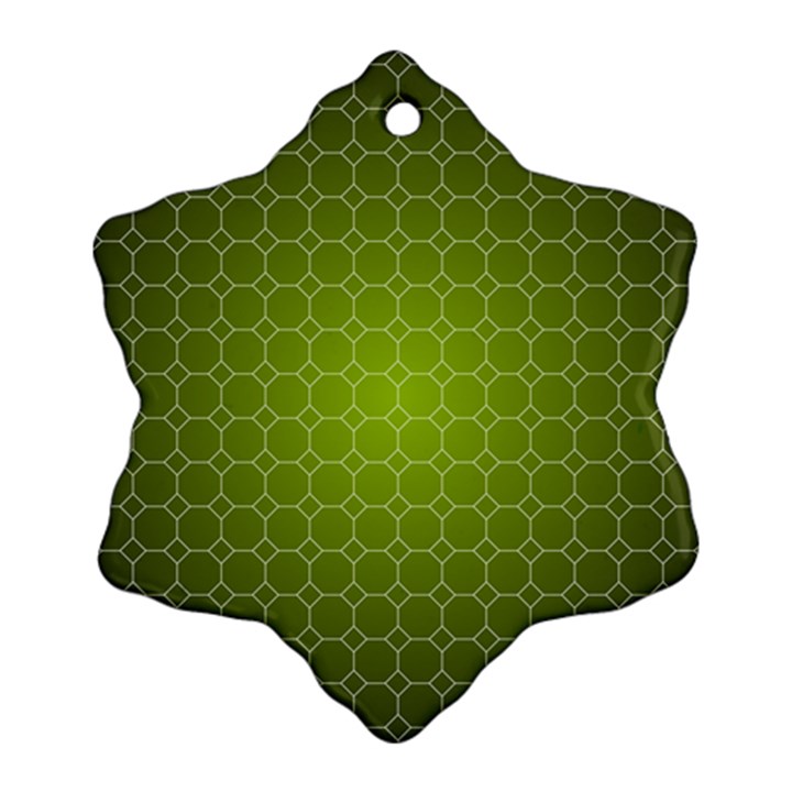 Hexagon Background Plaid Ornament (Snowflake)