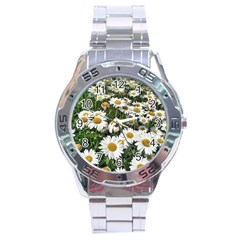 Columbus Commons Shasta Daisies Stainless Steel Analogue Watch