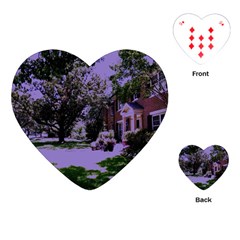 Hot Day In Dallas 4 Playing Cards Single Design (heart) by bestdesignintheworld