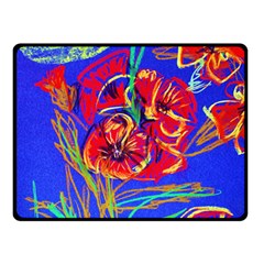 Poppies Double Sided Fleece Blanket (Small) 