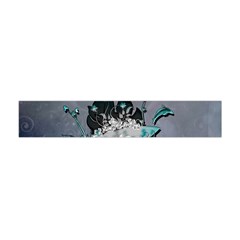 Sport, surfboard with flowers and fish Flano Scarf (Mini)