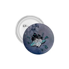 Sport, surfboard with flowers and fish 1.75  Buttons