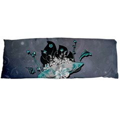 Sport, surfboard with flowers and fish Body Pillow Case Dakimakura (Two Sides)