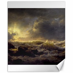 Andreas Achenbach Sea Ocean Water Canvas 16  X 20 