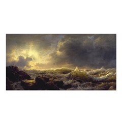 Andreas Achenbach Sea Ocean Water Satin Shawl