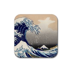 Image Woodblock Printing Woodcut Rubber Coaster (square) 