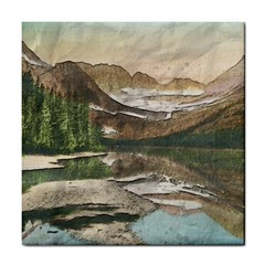 Glacier National Park Scenic View Tile Coaster