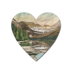 Glacier National Park Scenic View Heart Magnet