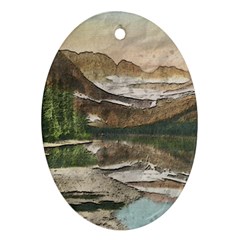 Glacier National Park Scenic View Oval Ornament (two Sides)