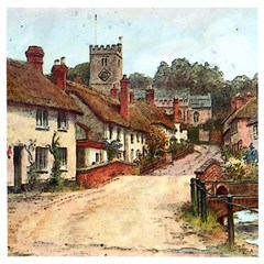 East Budleigh Devon Uk Vintage Old Wooden Puzzle Square