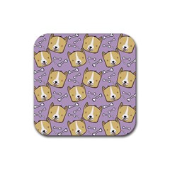 Corgi Pattern Rubber Coaster (square) 