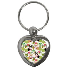 Corgis Pattern Key Chain (heart)