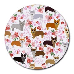 Corgis Corgi Pattern Round Mousepads