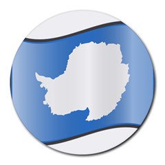Waving Proposed Flag Of Antarctica Round Mousepads by abbeyz71