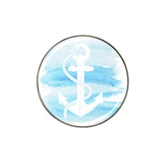 Anchor Watercolor Painting Blue Hat Clip Ball Marker (4 Pack)