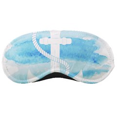 Anchor Watercolor Painting Blue Sleeping Mask by Sudhe