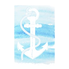 Anchor Watercolor Painting Blue Shower Curtain 48  X 72  (small)  by Sudhe