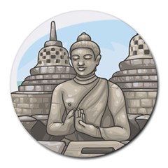 Borobudur Temple Round Mousepads