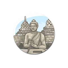 Borobudur Temple Magnet 3  (round)