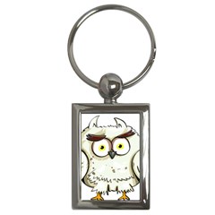 Owl Bird Eyes Cartoon Good Key Chain (rectangle)