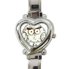 Owl Bird Eyes Cartoon Good Heart Italian Charm Watch