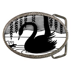 Vintage Swan Bird Nature Water Belt Buckles