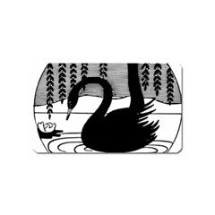 Vintage Swan Bird Nature Water Magnet (name Card)