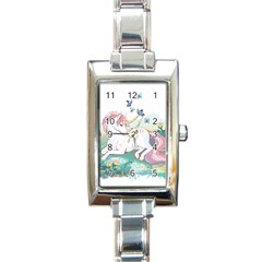 Illustration Vector Unique Unicorn Rectangle Italian Charm Watch