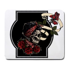 Skull Rose Fantasy Dark Flowers Large Mousepads