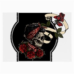 Skull Rose Fantasy Dark Flowers Large Glasses Cloth (2 Sides)