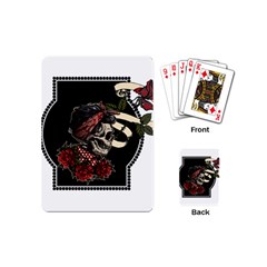 Skull Rose Fantasy Dark Flowers Playing Cards Single Design (mini)