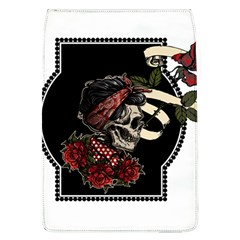 Skull Rose Fantasy Dark Flowers Removable Flap Cover (l)