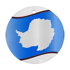 Waving Proposed Flag of Antarctica Ornament (Round)