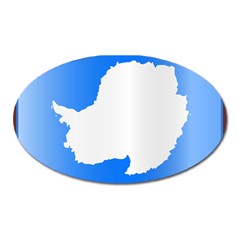 Waving Proposed Flag of Antarctica Oval Magnet