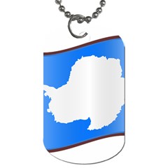 Waving Proposed Flag of Antarctica Dog Tag (Two Sides)