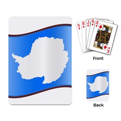 Waving Proposed Flag of Antarctica Playing Cards Single Design (Rectangle)