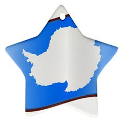 Waving Proposed Flag of Antarctica Star Ornament (Two Sides)