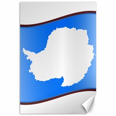Waving Proposed Flag of Antarctica Canvas 12  x 18 