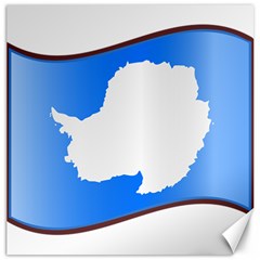 Waving Proposed Flag of Antarctica Canvas 20  x 20 