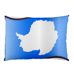 Waving Proposed Flag of Antarctica Pillow Case