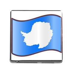 Waving Proposed Flag of Antarctica Memory Card Reader (Square 5 Slot)